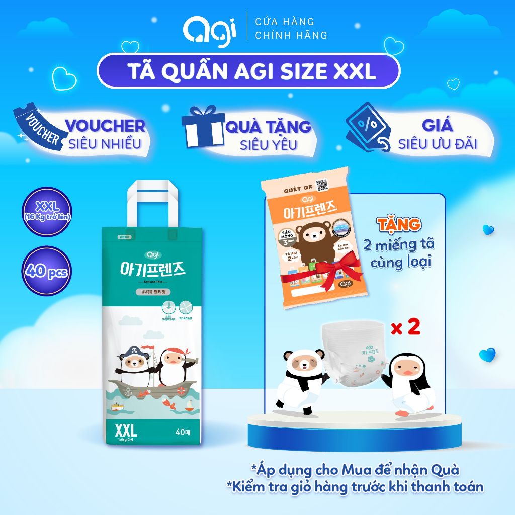 TÃ QUẦN Agi siêu mỏng 3mm L46/XL42/XXL40