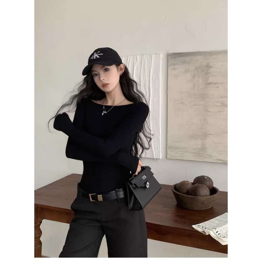 Bodysuit Tay Dài Hở Lưng RANSHI Kiểu Dáng Ôm Sát Tôn Body Áo Liền Thân Khoét Eo Cao Chất Thun Tăm Co Giãn - RBS031