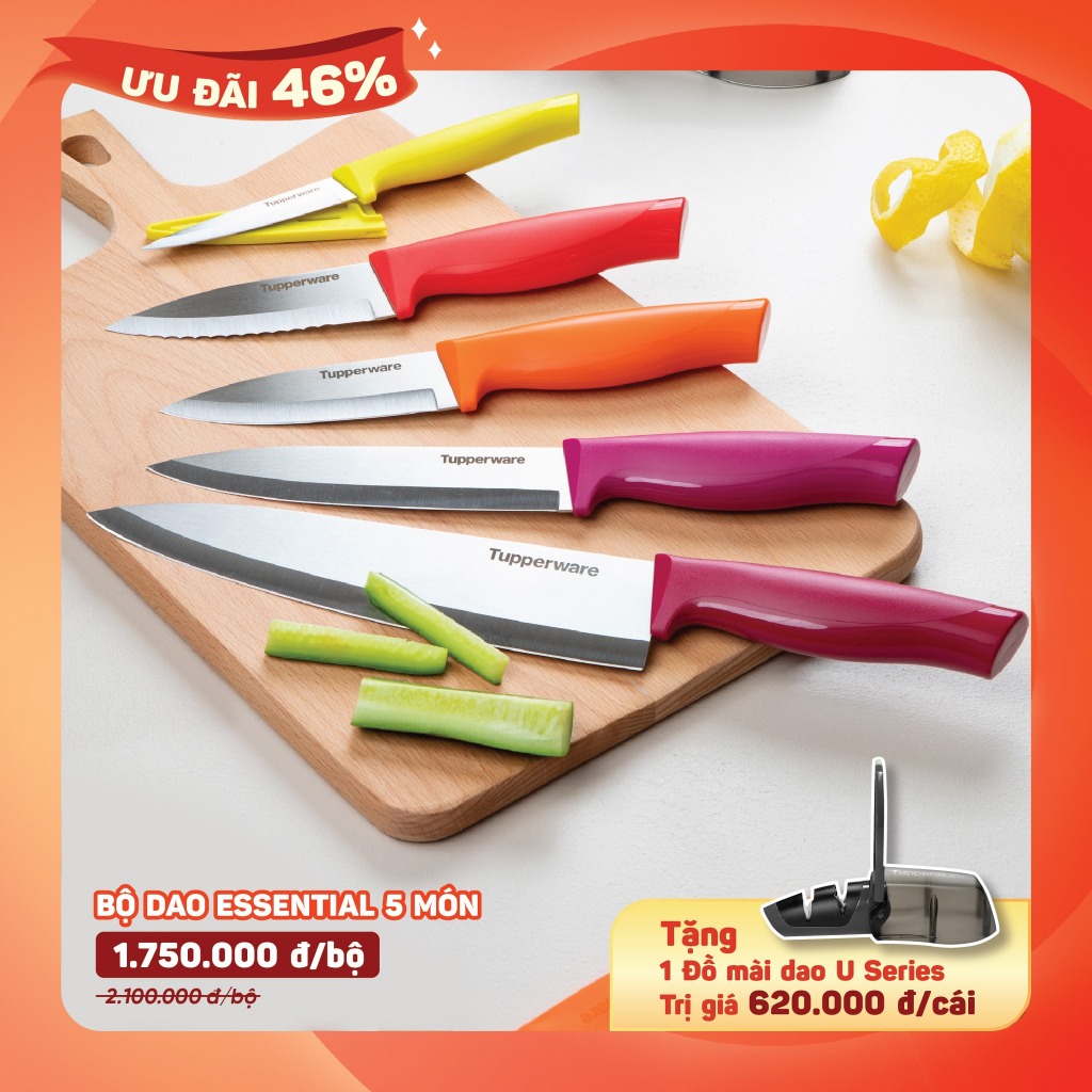 Bộ dao Tupperware Essential Knives Set 5