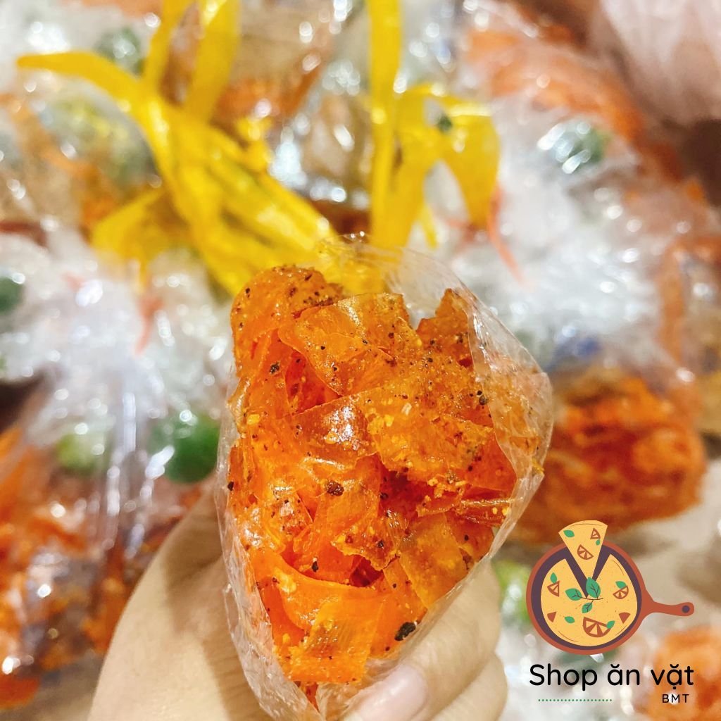 Bánh tráng phơi sương tôm dẻo cay xâu 10 gói bánh tráng trộn dẻo đỏ sate tắc Tây Ninh - 04100174