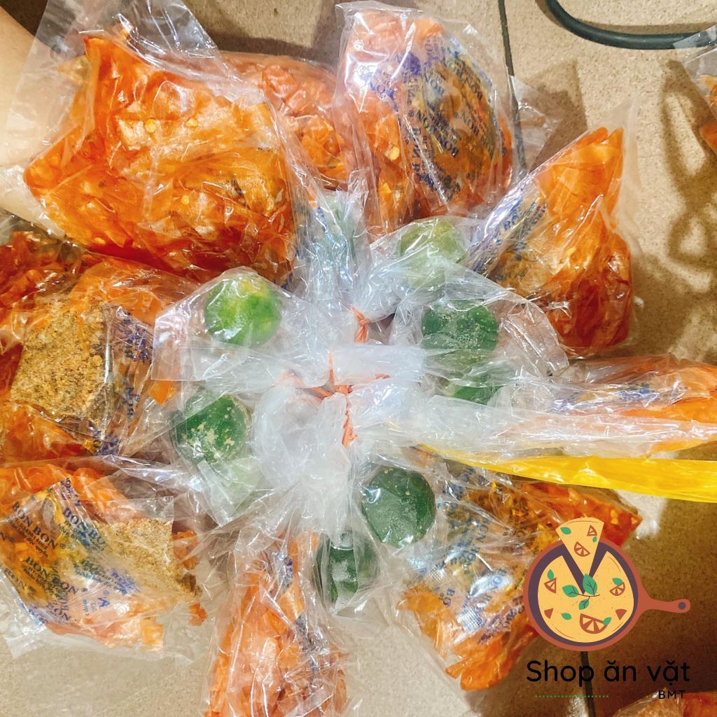 Bánh tráng phơi sương tôm dẻo cay xâu 10 gói bánh tráng trộn dẻo đỏ sate tắc Tây Ninh - 04100174