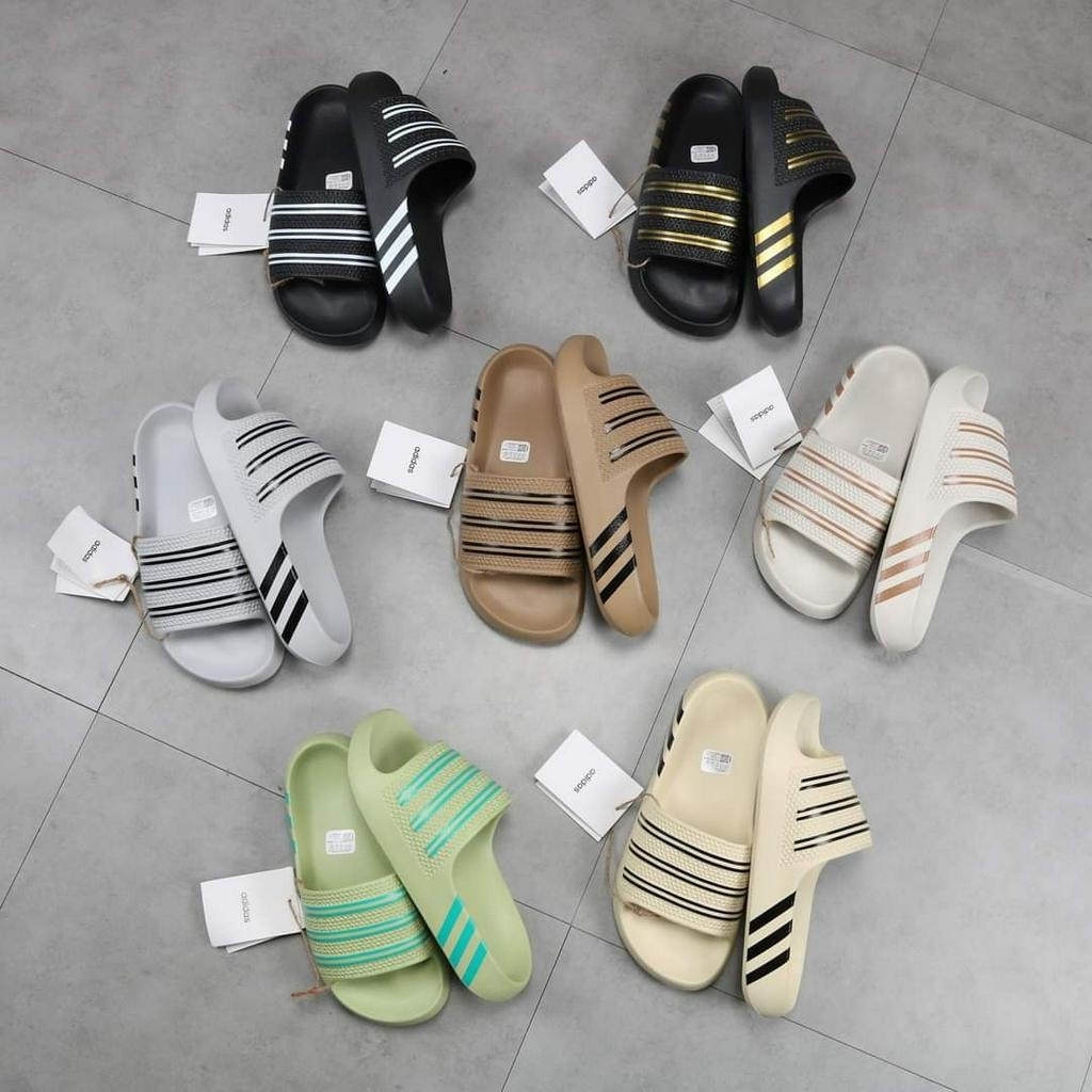 Bản PRO "Chính Hãng" Dép Adidas Adilette Ayoon Nam Nữ, Đế Cao Su EVA 2 Màu Siêu Nhẹ, Mẫu Mới Hot Trend