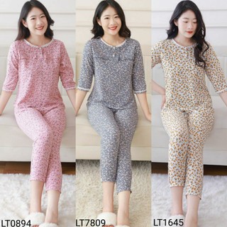 [Bunnysky] Đồ bộ nữ mặc nhà,quần áo mặc nhà kiểu tay lỡ quần dài chạm mắt cá