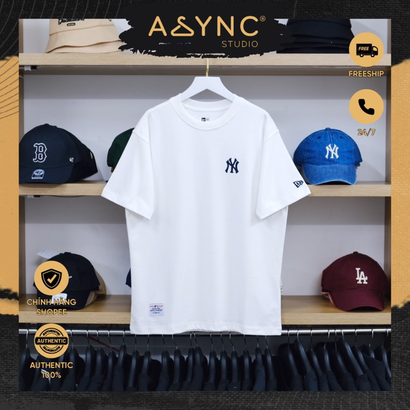 (Auth) Áo Thun New Era Logo NY Thêu Basic Màu Trắng CODE: 13781149 - Async Studio