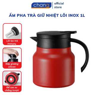 Ấm Pha Trà Giữ Nhiệt Có Lõi Lọc Trà, Bình Siêu Tốc Chất Liệu Inox 316 2 Lớp Cách Nhiệt Dung Tích 1000ml