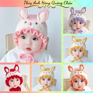 Mũ len tai thỏ trên đầu siêu cute dành cho bé - Hàng Quảng Châu Loại 1 (W4)