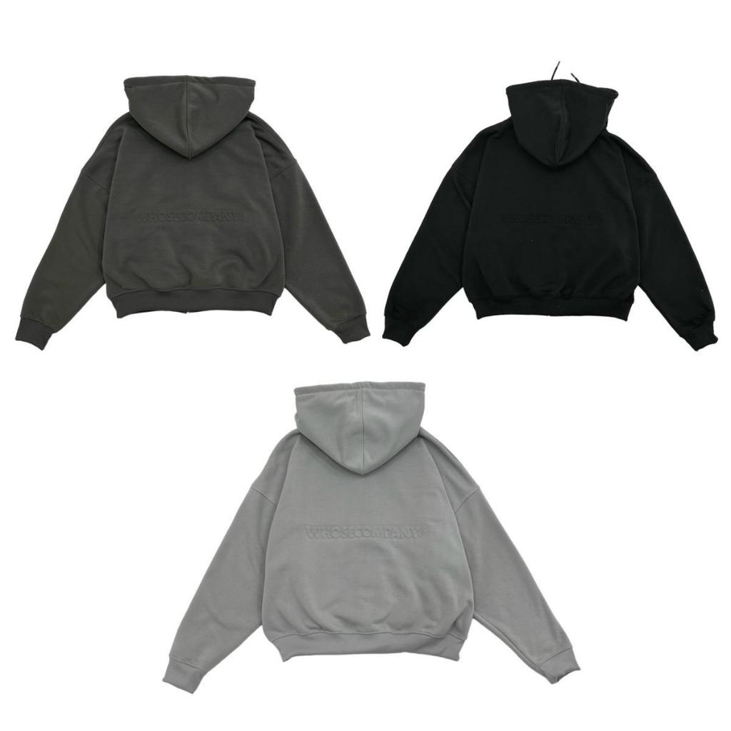 ZIP HOODIE BOXY - Áo khoác ZIP dây kéo dập nổi