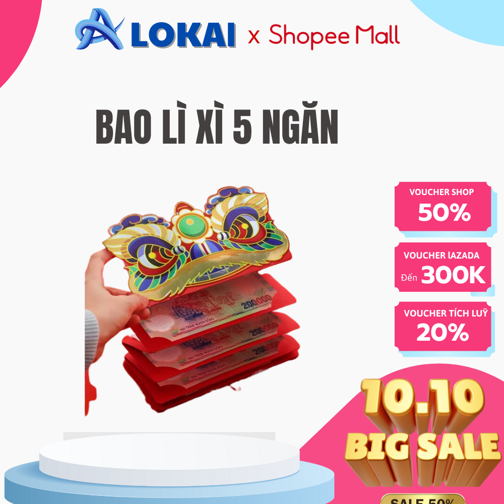 Bao lì xì 5 ngăn ALOKA _BLX5
