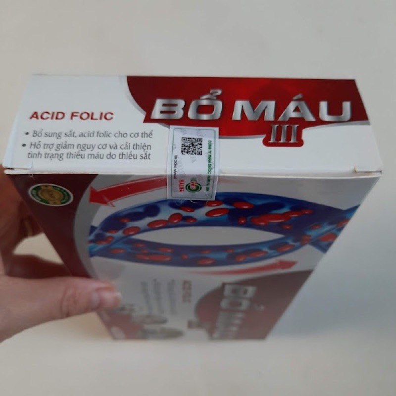 Siro BỔ MÁU III - Hộp 20 ống - Bổ sung sắt, Acid Folic cho người thiếu máu