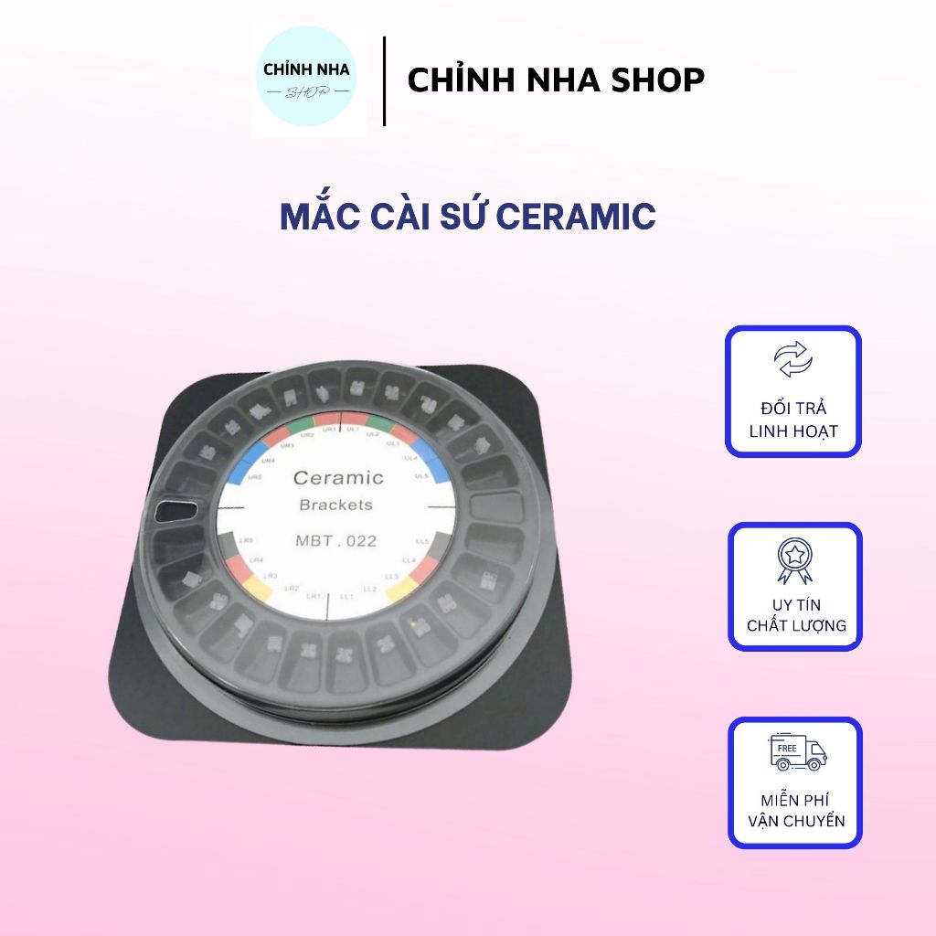 Mắc cài sứ CERAMIC chỉnh nha dùng trong nha khoa