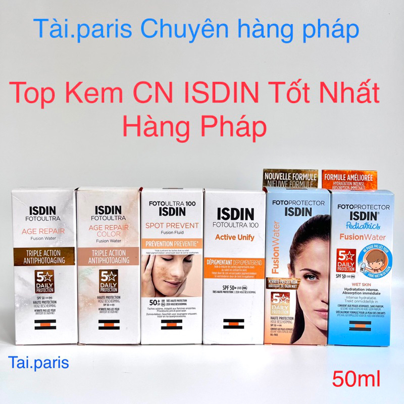 Top Kem chống nắng Isdin - Hàng pháp