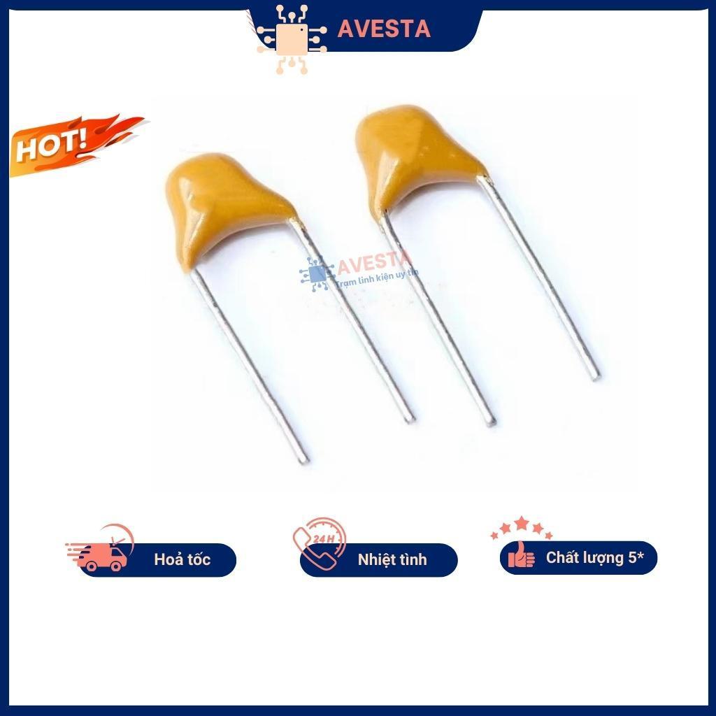 Tụ sứ vàng 104 100nF 0.1uF 50V chất lượng tốt  chính hãng Avesta