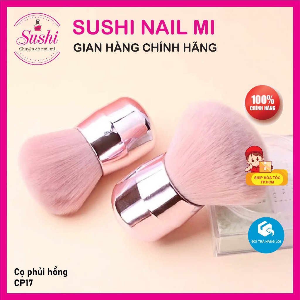 Cọ phủi bụi ngắn lông dày, mềm mượt chuyên dụng cho nail - Sushi nail mi