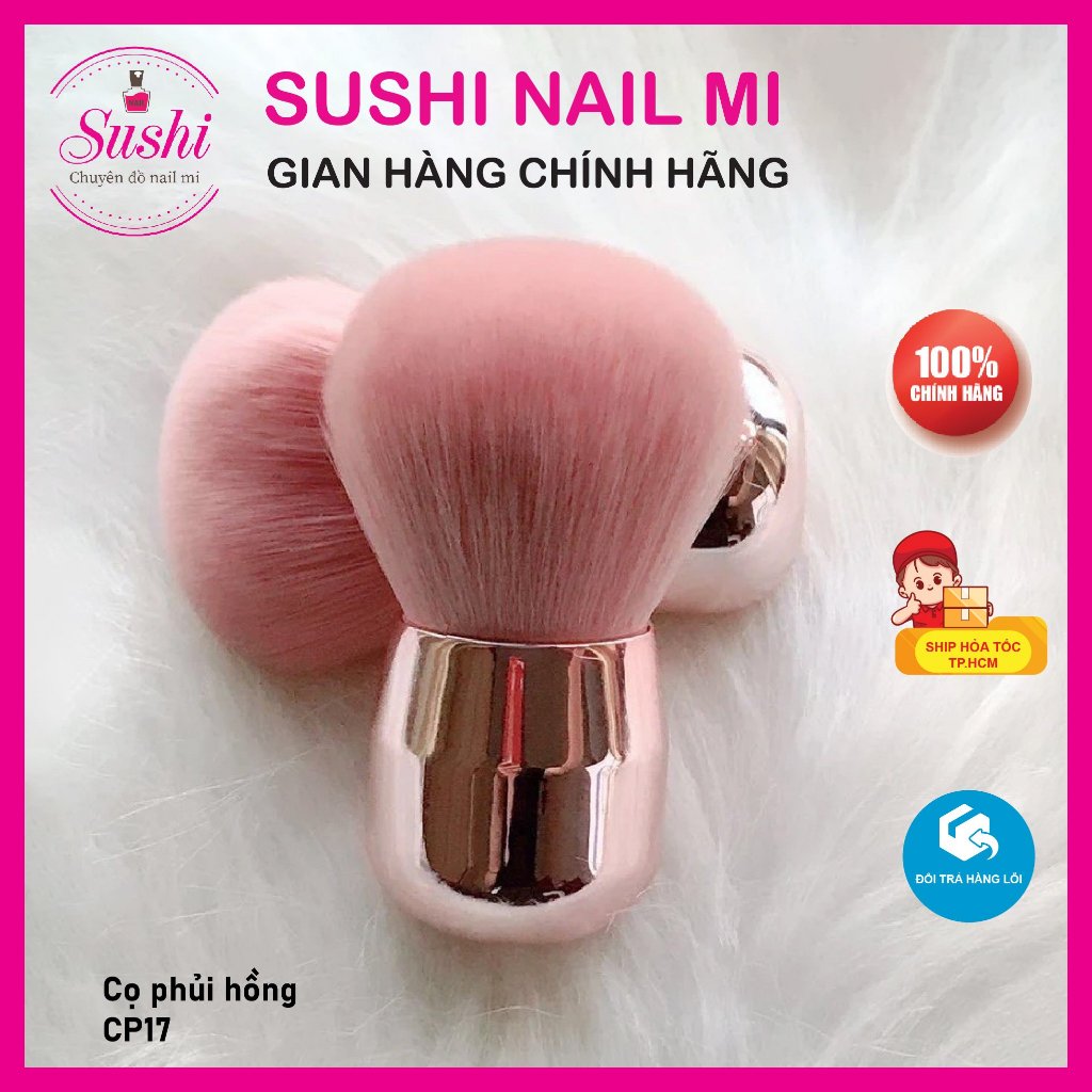 Cọ phủi bụi ngắn lông dày, mềm mượt chuyên dụng cho nail - Sushi nail mi