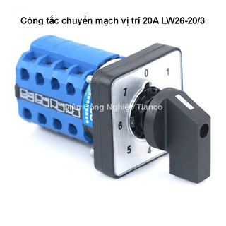 Công tắc xoay 3, 4 vị trí 5 vị trí 6 vị trí 7 vị trí bộ công tắc cam lw26-20 20a