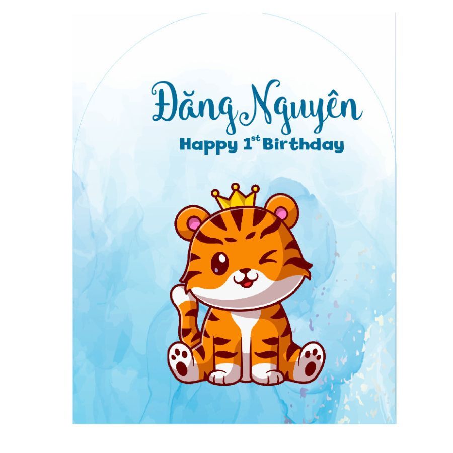 Phông Bạt Backrop Sinh Nhật In Tên, Thông Tin Riêng Mỗi Bé Lên Phông, Background