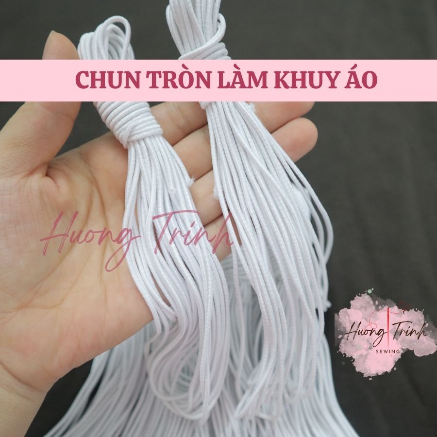 6m Chun tròn chun bún 2 ly làm khuy váy áo đầm