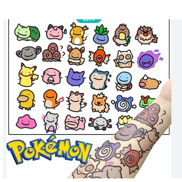 Pokemon mô hình figure nhà trên cây đa dạng nhiều loại + Tặng kèm hình xăm Pokemon