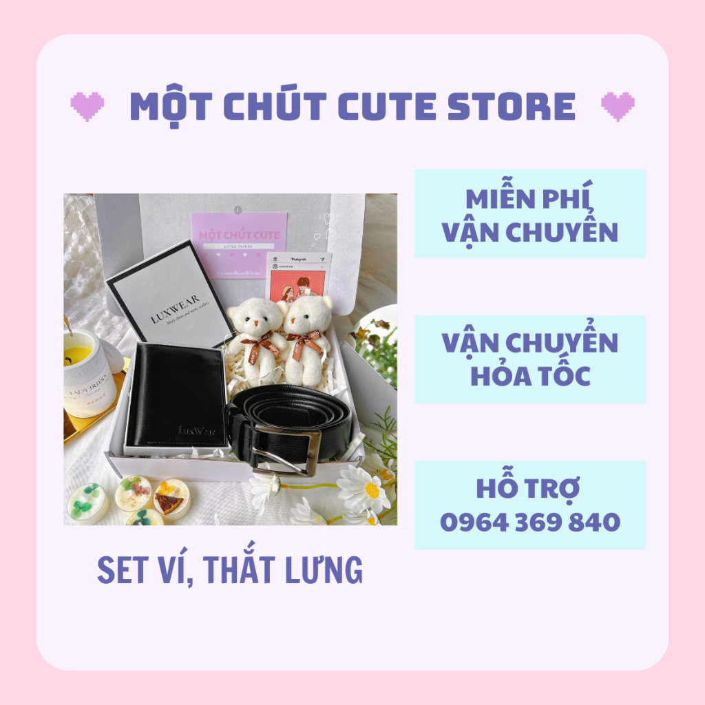 Set quà tặng Ví và Thắt lưng tặng sinh nhật, Valentine, 6/4 dành cho bố, người yêu