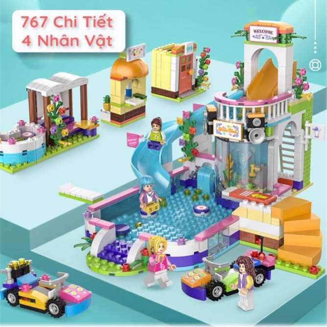 Đồ Chơi Lắp Ráp Hồ Bơi 787 Chi Tiêt Cho bé