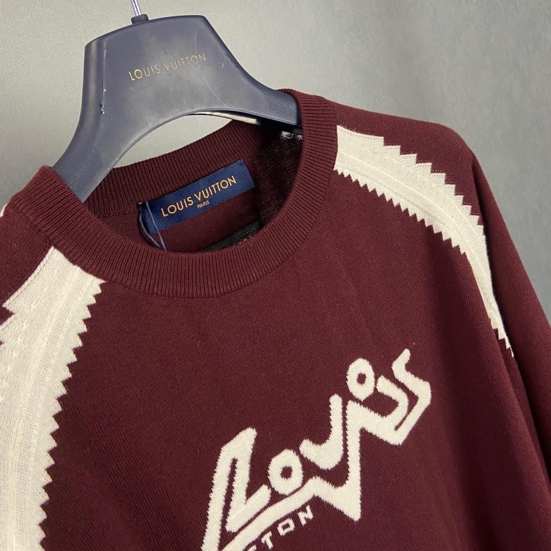 Áo phông len - Louis Vuitton - LV đỏ đô new SS2023