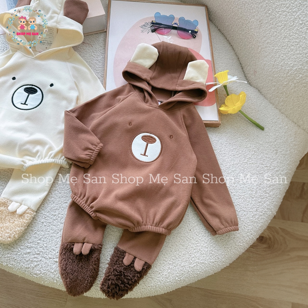 Bodysuit Cho Bé Gái, Bodysuit Cho Bé Trai  Chất Liệu Zip Lông Mềm Mịn, Phong Cách Hàn Quốc