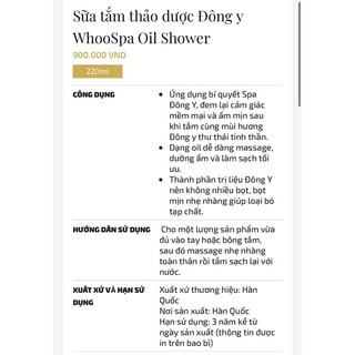 Sữa Tắm Và Dưỡng Thể làm mềm da dưỡng trắng ngừa lão hoá cấp ẩm sâu nuôi dưỡng da Whoo Spa