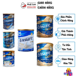 Combo 3 hộp sữa bột abbott ensure gold hmb hương vani/ vani ít ngọt/ hạnh nhân/ cà phê/ lúa mạch/ ensure úc - 850g