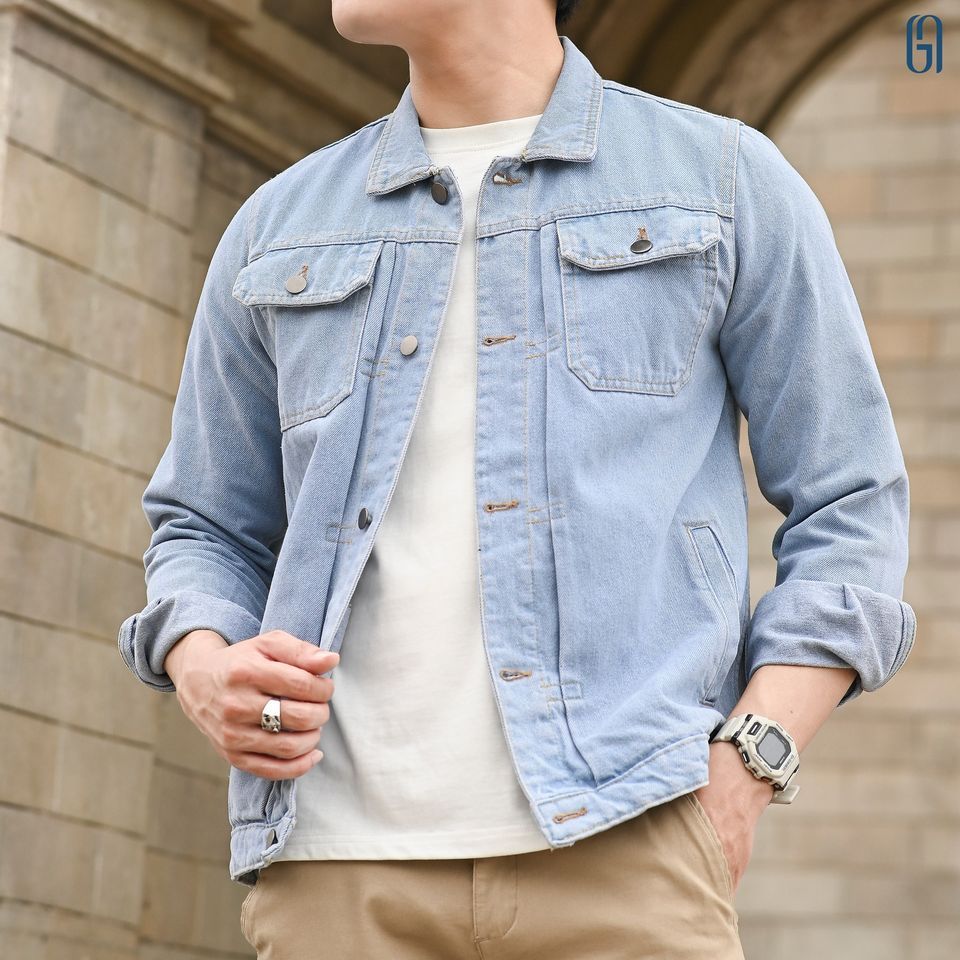 Áo khoác jeans D23 DENIM JACKET form Regular fit - THE GMEN ELEGANT EST 2017