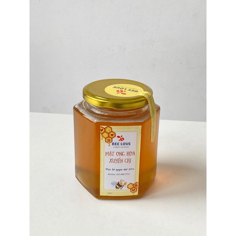Mật ong nguyên chất hoa xuyến chi BEE LOVE cô đặc, nhà nuôi không qua trung gian, không pha đường hay phụ gia 500ML