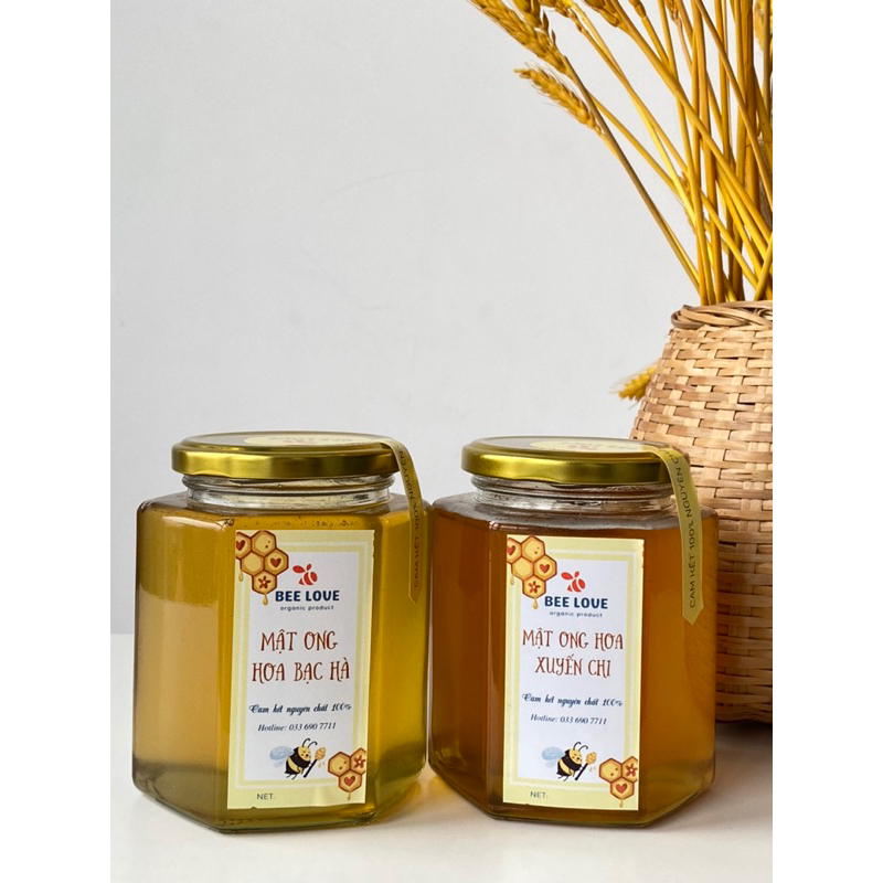 Mật ong nguyên chất hoa xuyến chi BEE LOVE cô đặc, nhà nuôi không qua trung gian, không pha đường hay phụ gia 500ML