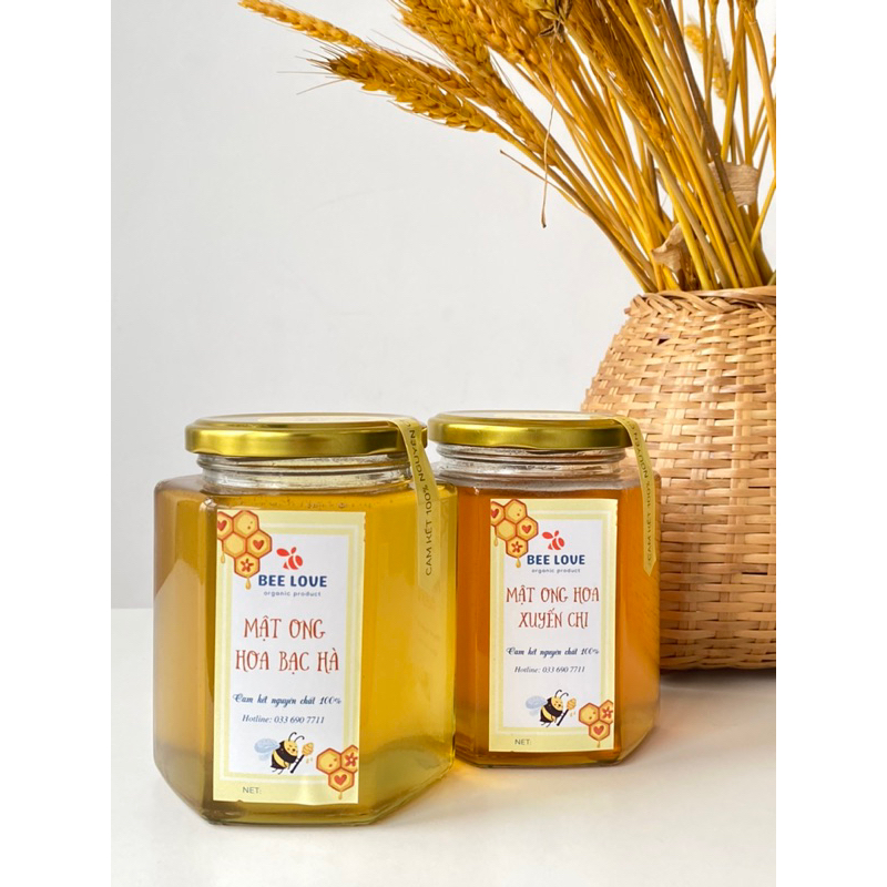 Mật ong nguyên chất hoa xuyến chi BEE LOVE cô đặc, nhà nuôi không qua trung gian, không pha đường hay phụ gia 500ML