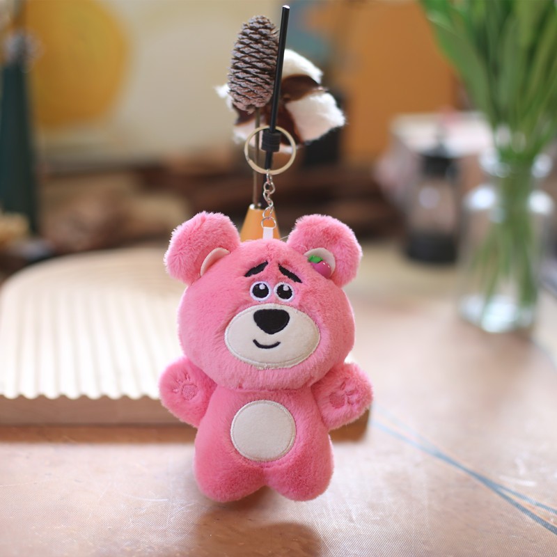 Gấu Bông Mini Móc Khóa 14cm Lotso , Vải Mềm Mịn Quà Tặng Dễ Thương MEILI STORE