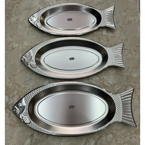 Đĩa inox hình cá bền đẹp không gỉ