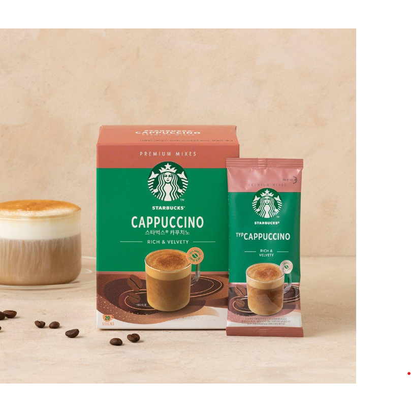 Cà phê Starbucks caffè Latte, Caramel latte, Cappuccino bản Hàn
