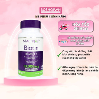 Viên Uống Ngăn Rụng Và Kích Mọc Tóc Natrol Biotin 10000mcg 100 Viên