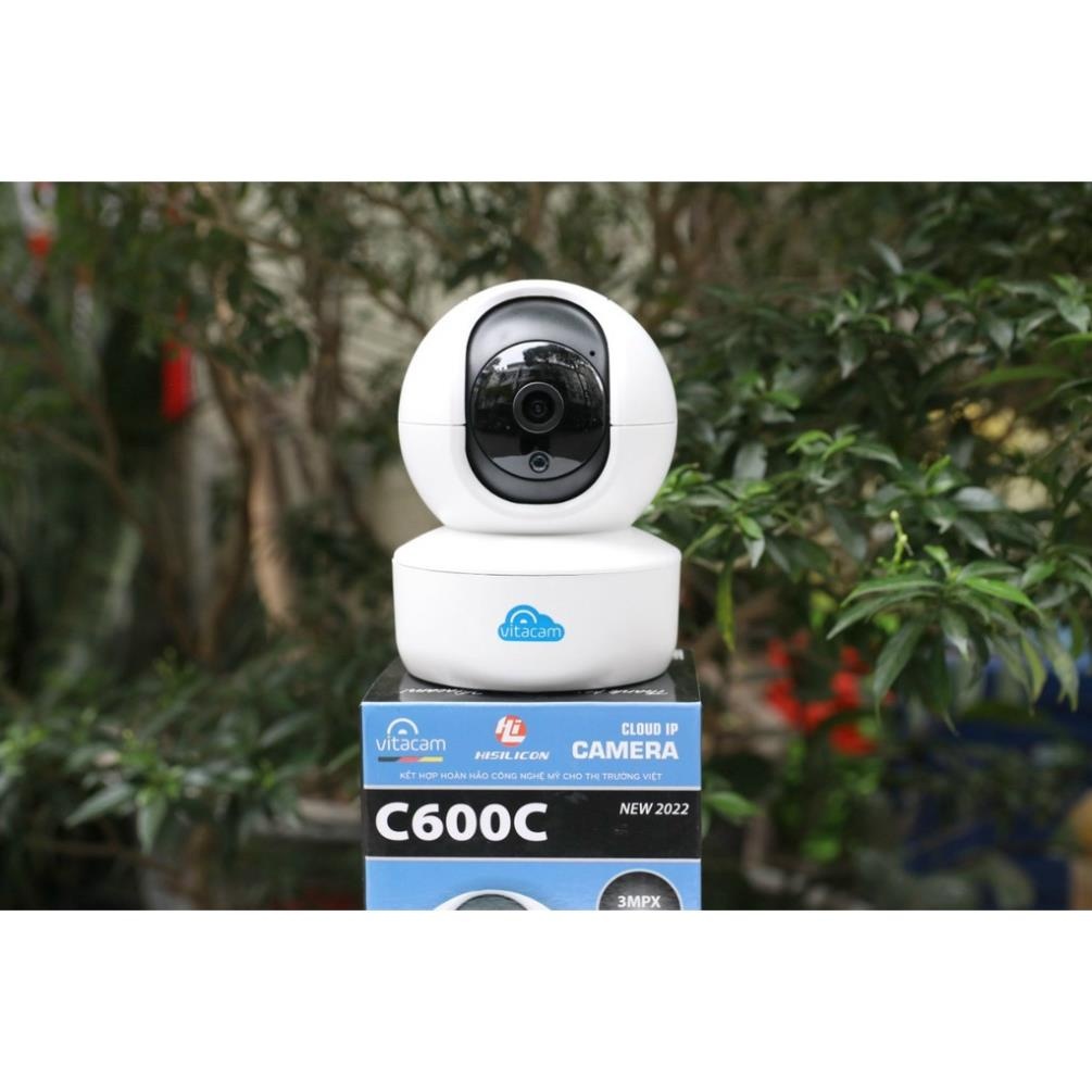 Camera Wifi Trong Nhà VITACAM C600C Full HD 1296P Chuẩn H265 Siêu Nét Giám Sát An Ninh - Hàng Chính Hãng