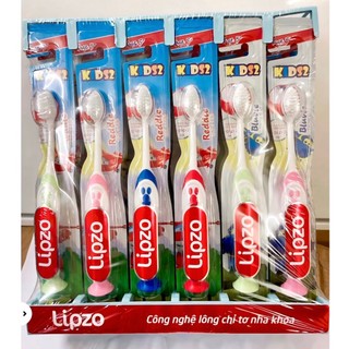 Sỉ lốc 24 bàn chải đánh răng lipzo kid s2 chỉ tơ nha khoa siêu mảnh kháng khuẩn