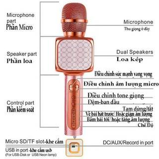 Micro Hát Karaoke Kèm Loa Bluetooth YS-69 - Speaker Bluetooth YS-69