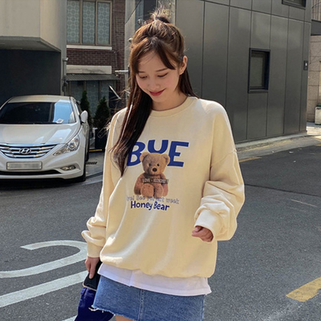Áo Sweater Unisex HD431 Nam Nữ HALEY Dài Tay Form Rộng Phong Cách Hàn Quốc Trẻ Trung Năng Động Chất Nỉ Bông