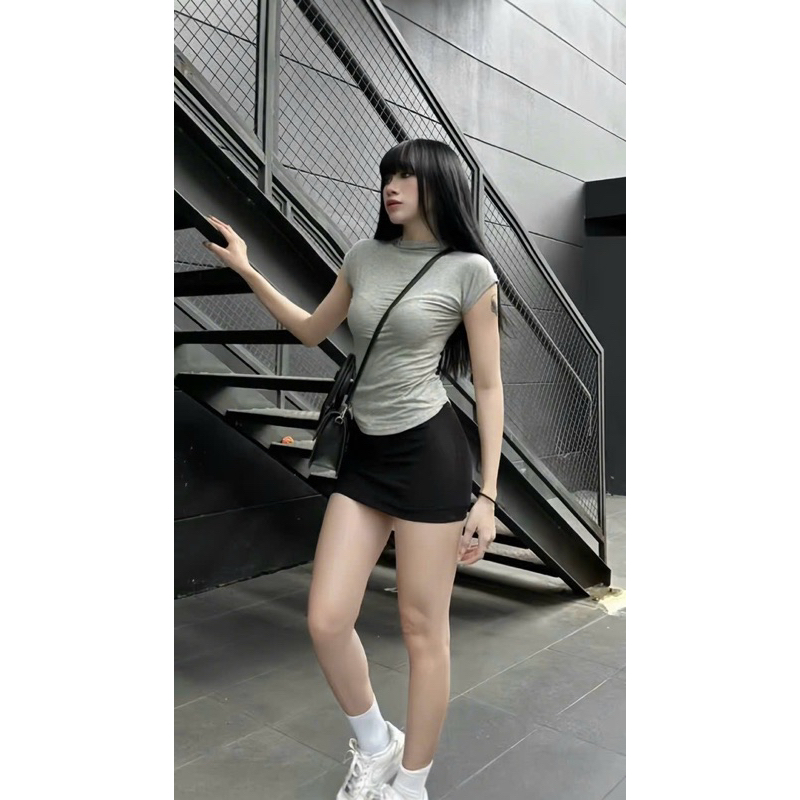 Set Áo Thun Body Chân Váy Ôm Ngắn