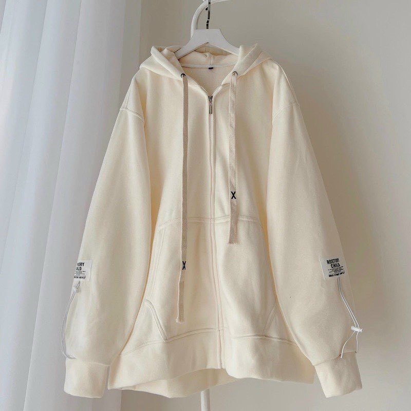 Áo khoác Local Brand dây kéo nam nữ unisex Tag Thêu ROSTORY CHILD