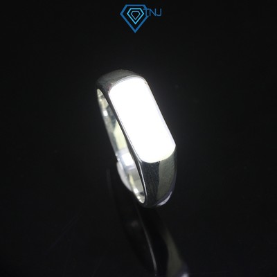 Nhẫn bạc nam Signet trơn khắc tên miễn phí NNA0488 - Trang Sức TNJ
