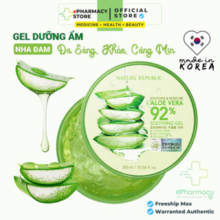 Gel Nha Đam Nature Republic Soothing & Moisture Aloe Vera 92% Kem dưỡng ẩm và làm dịu da 300ml