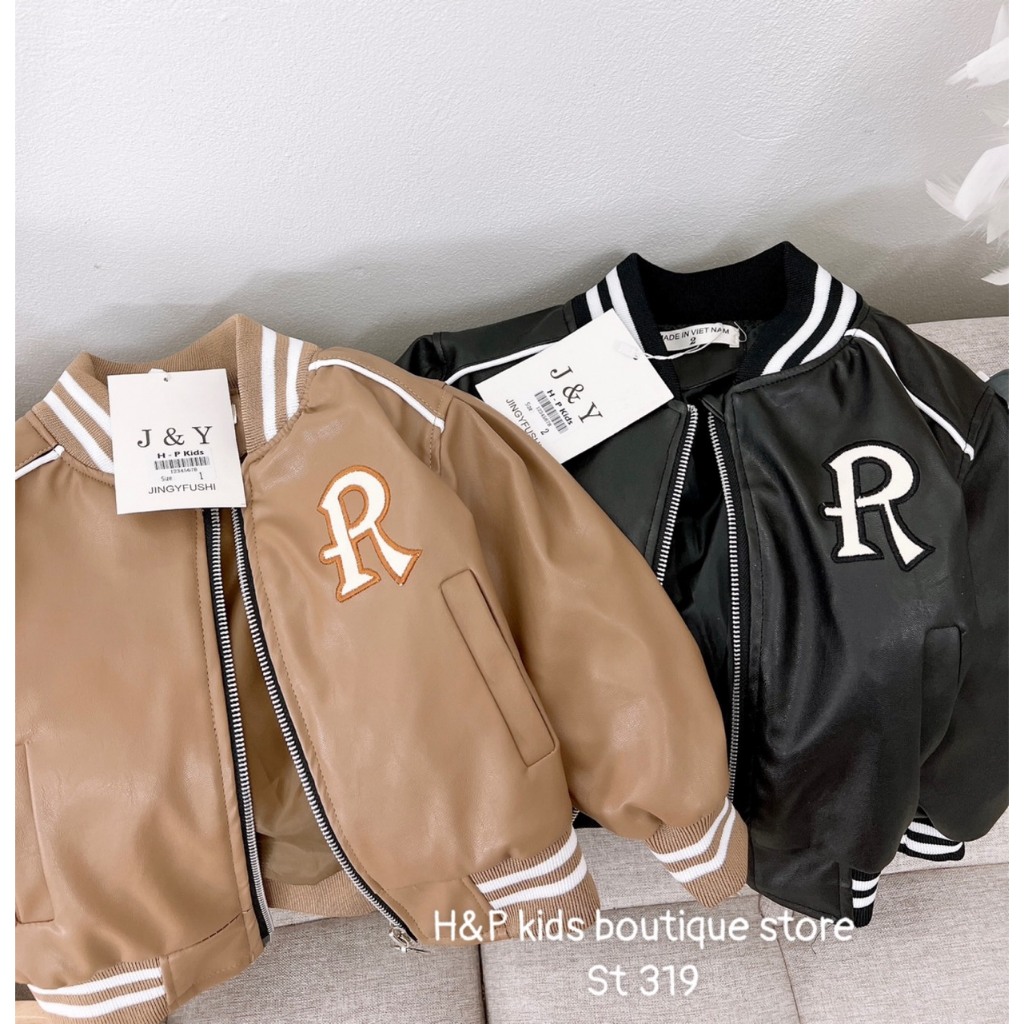 Áo da QC cực sang cực chất cho bé trai