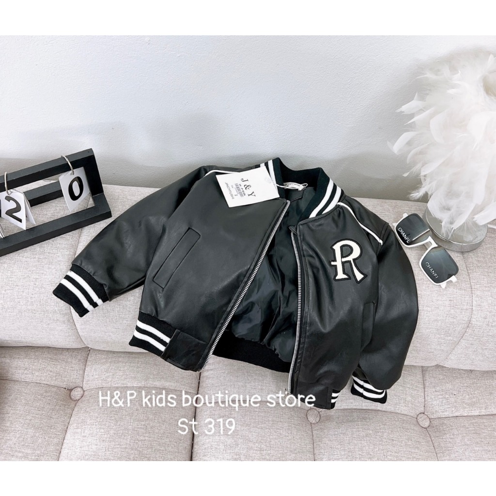 Áo da QC cực sang cực chất cho bé trai