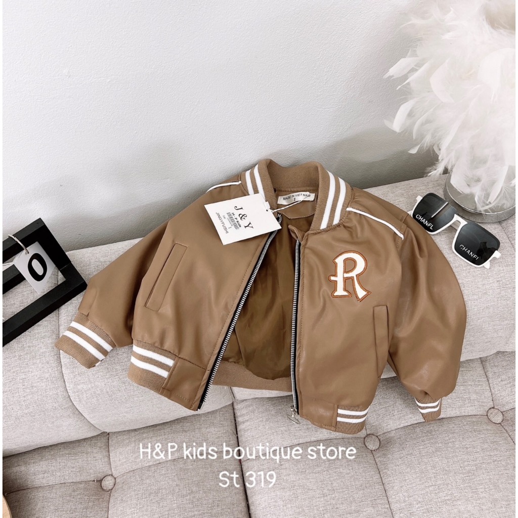 Áo da QC cực sang cực chất cho bé trai