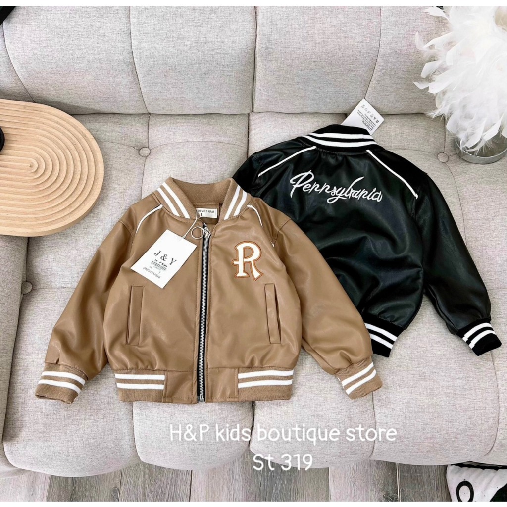 Áo da QC cực sang cực chất cho bé trai