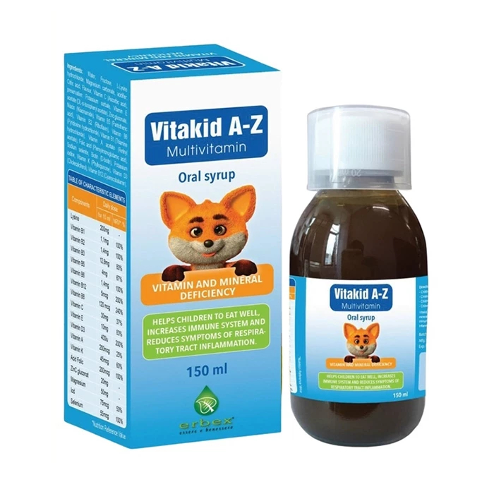 Vitamin Tổng Hợp Cho Bé Vitakid A-Z Multivitamin - Bồi Bổ Sức Khỏe, Giúp Trẻ Ăn Ngon (Hộp 150ml)