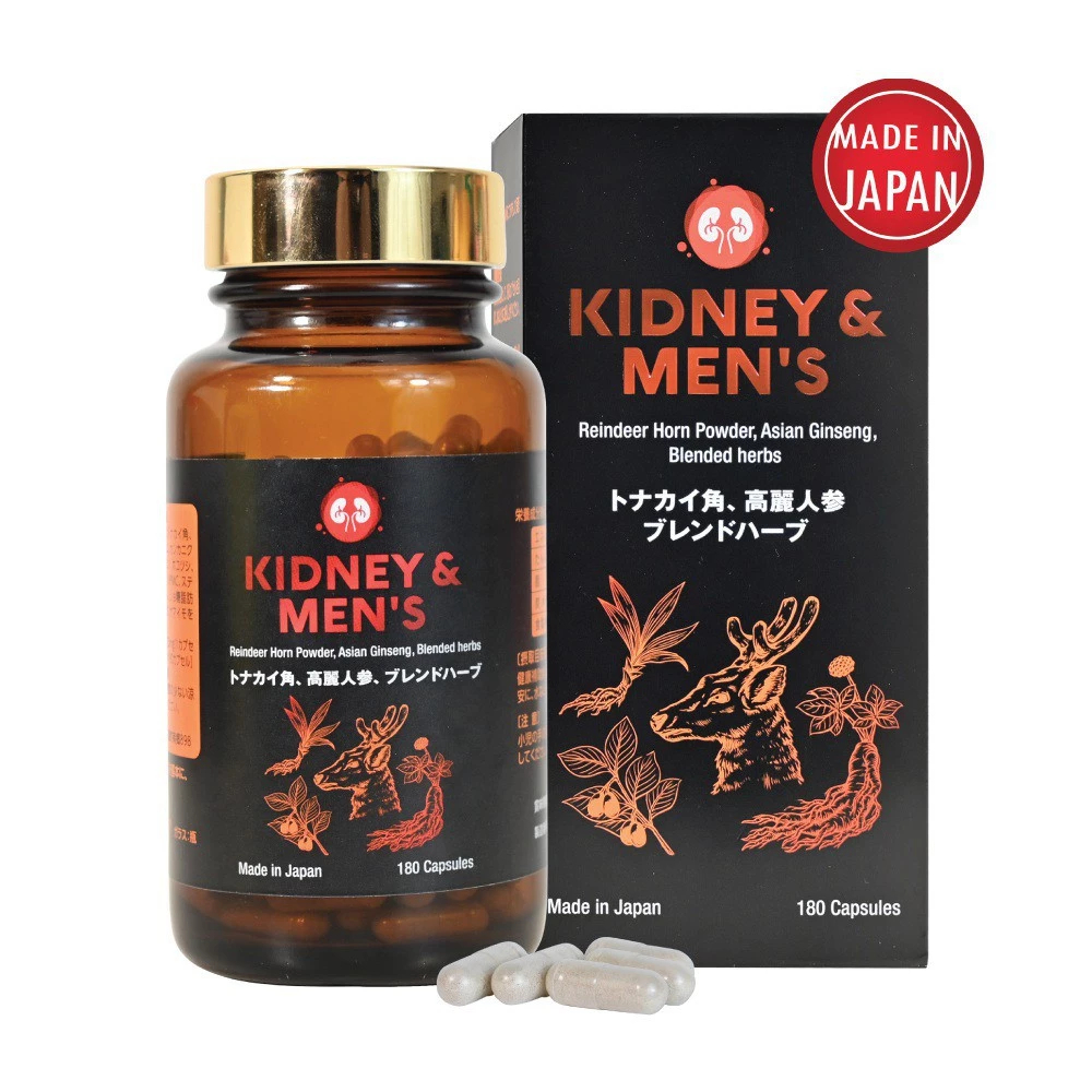 Kidney Men's Waki - Hỗ Trợ Bổ Thận, Tăng Cường Sinh Lý Nam (Hộp 180 Viên)